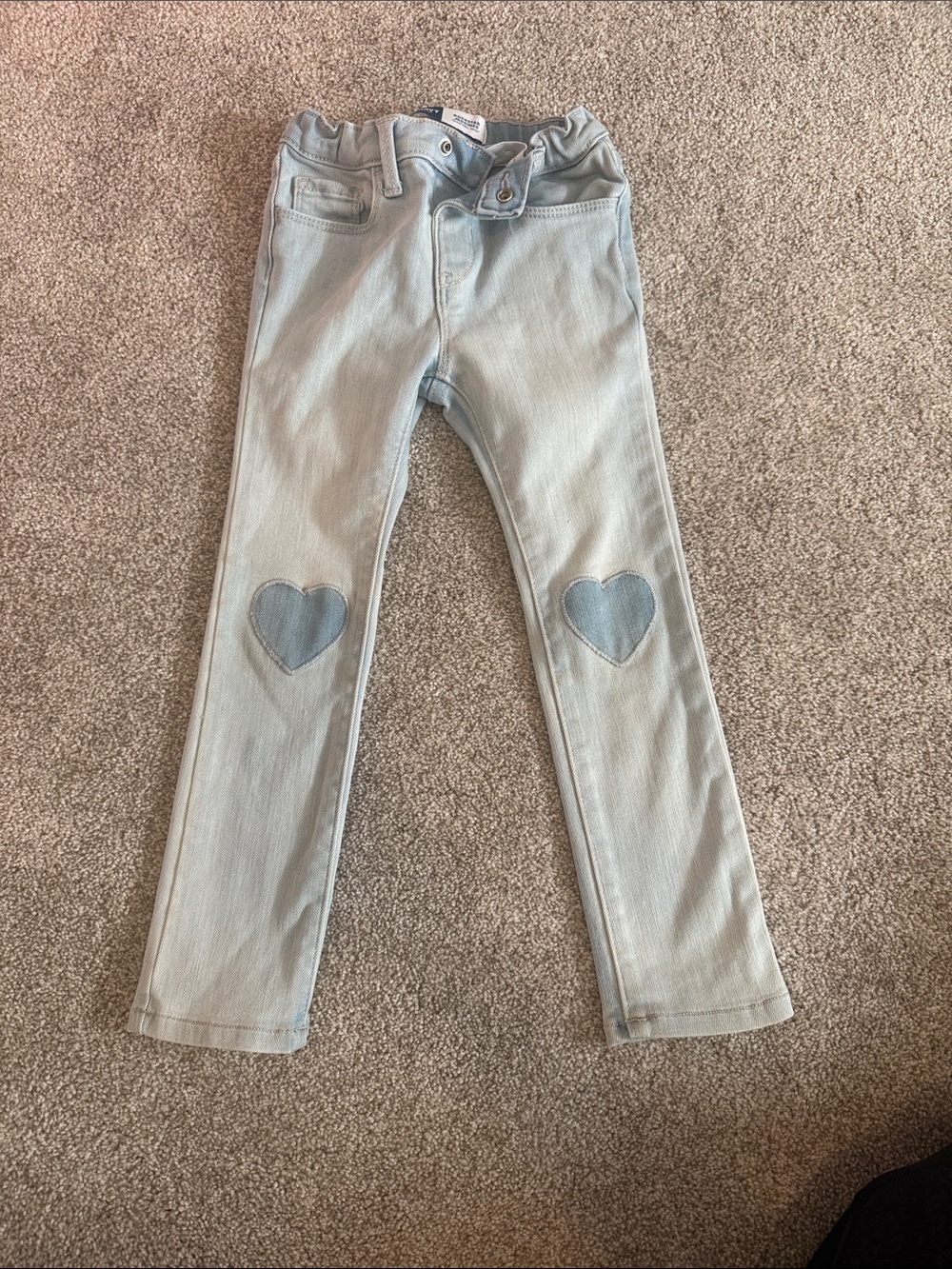 Old Navy Light Blue Heart Patch Kids Jeans